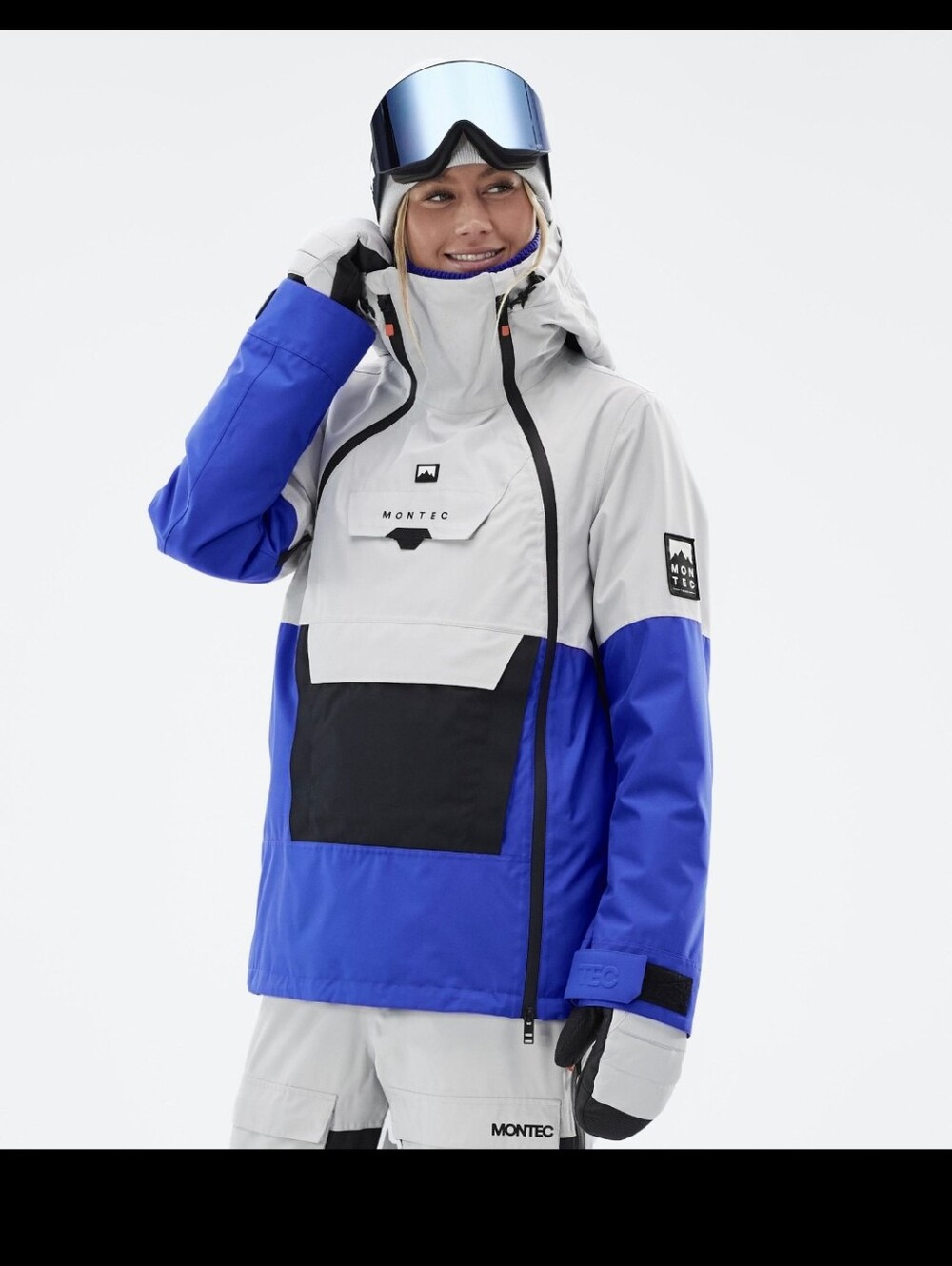 Montec Womens Doom jacket blue black gray Waterproof Snow Jacket